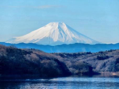 狭山湖と富士山 狭山湖と富士山の写真