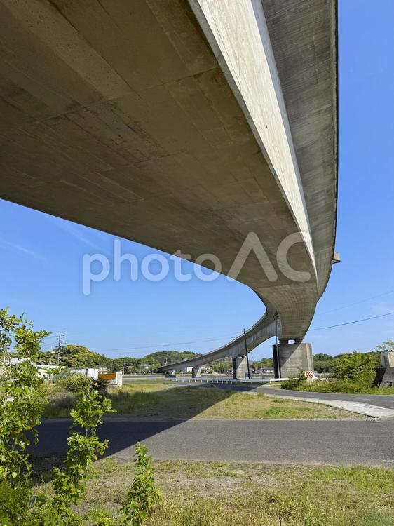串間市の福島大橋_1 福島大橋,橋,カーブの写真素材