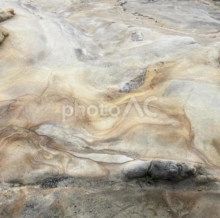 地層の模様が美しい岩肌 地層,岩肌,テクスチャの写真素材