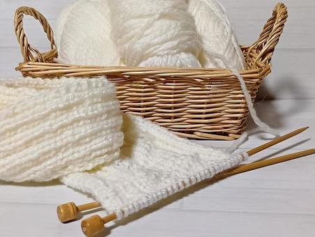 編み物 編み物,あみもの,毛糸の写真素材