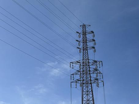 送電線 送電線 送電線,風景,秋の写真素材
