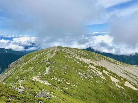 夏の悪沢岳へ登山29 夏の悪沢岳へ登山29 南アルプス,悪沢岳,荒川岳の写真素材