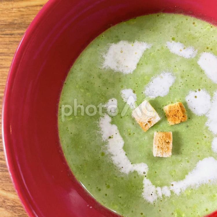 ほうれん草のスープ スープ,ポタージュ,ほうれん草の写真素材