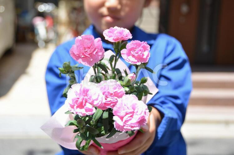 ありがとう 花,愛,花束の写真素材