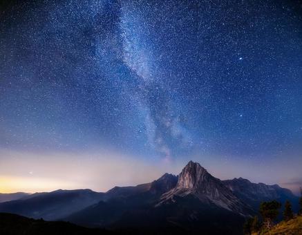 満点の星空の写真