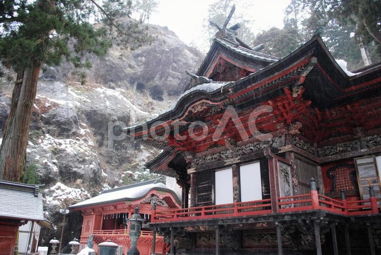 榛名神社の冬 群馬県,高崎市,榛名神社の写真素材