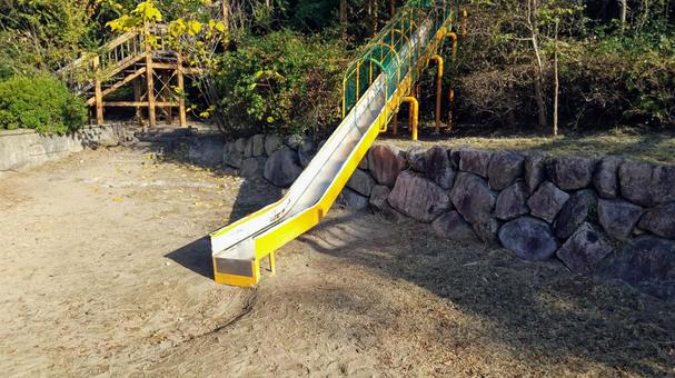 長い滑り台 長い滑り台の写真