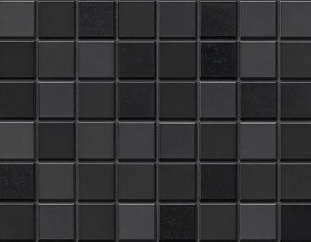 黒マット四角ガラスタイル 黒マット四角ガラスタイルの写真