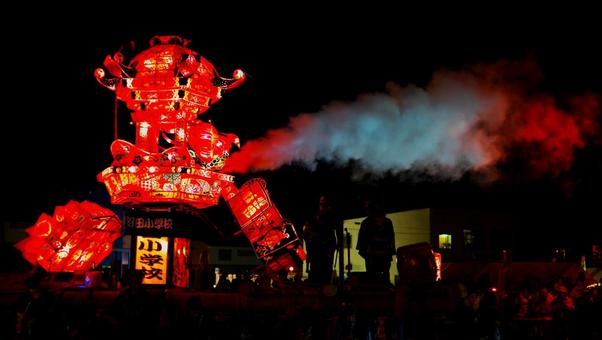 沼田町の夜高行燈祭り 沼田町の夜高行燈祭りの写真