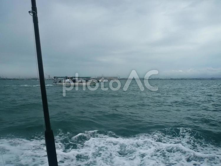 明石海峡のタコ釣り　釣り場へ 釣り,海釣り,釣り船の写真素材