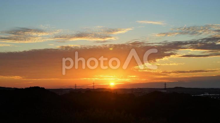 美しい夕焼け。 自然,夕焼,空の写真素材