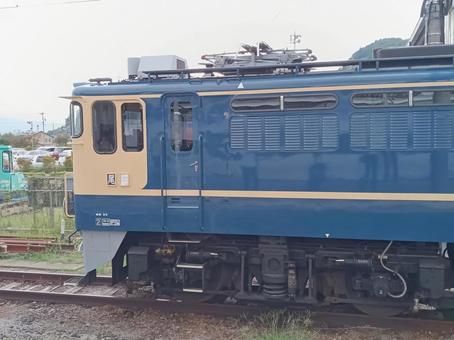電気機関車の横顔 ef６５形,電気機関車,機関車の写真素材