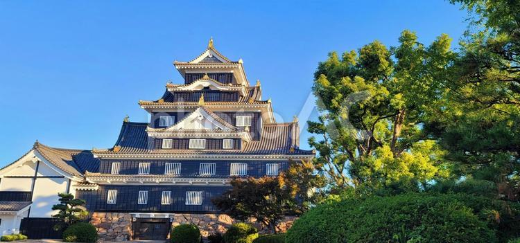 街並み　岡山　岡山城 街並み,風景,お城の写真素材