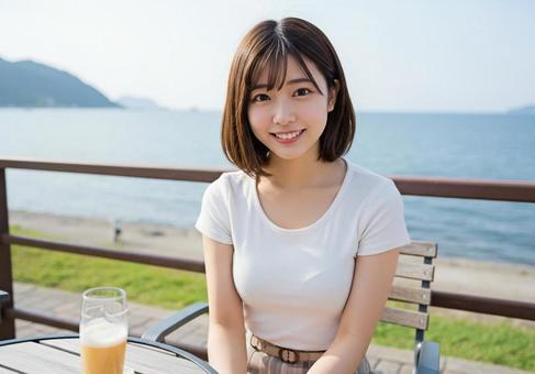 海に来ました 海に来ましたの写真