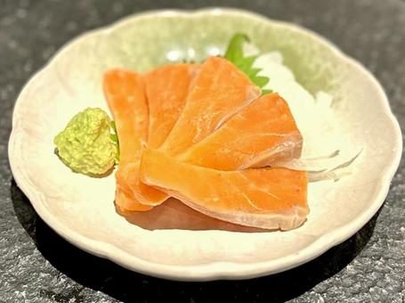 サーモン刺身 サーモン刺身,サーモン,鮭の写真素材