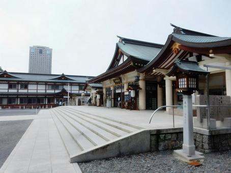 【風景写真】廣島護国神社の風景 廣島護国神社,護国神社,社殿の写真素材