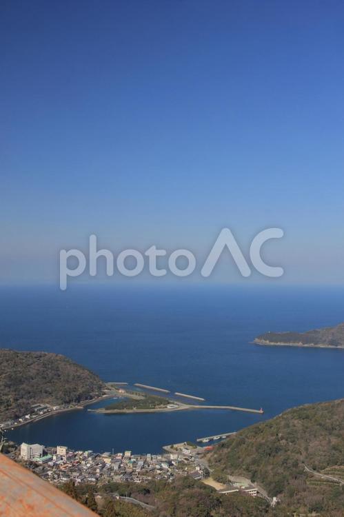 愛媛県　権現山展望台から見た三机湾 三机湾,権現山展望台,愛媛県の写真素材