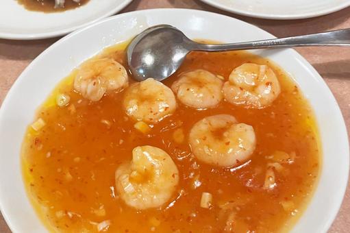 エビチリ エビチリ エビチリ,チリソース煮,中華料理の写真素材