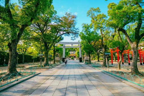 【兵庫】神戸駅周辺の湊川神社 湊川神社,兵庫,神戸の写真素材