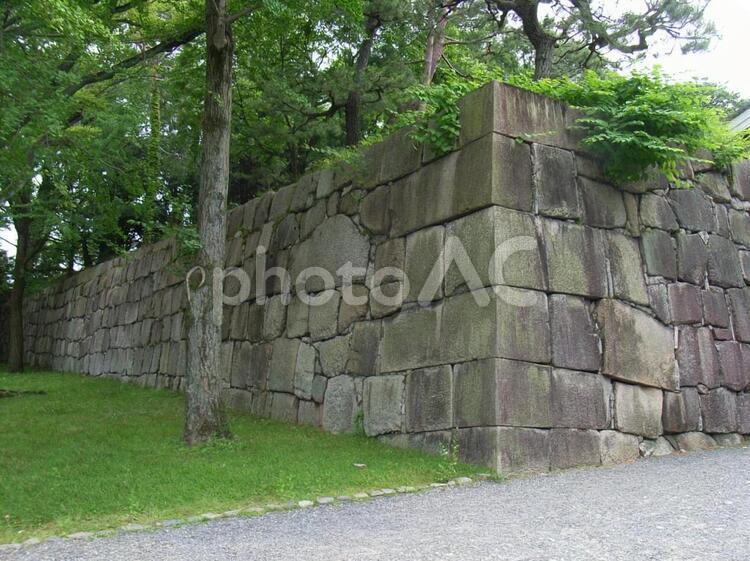 二条城本丸石垣 二条城,本丸の写真素材
