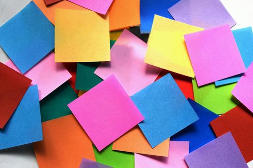 カラフルな折り紙 折り紙,色紙,紙の写真素材