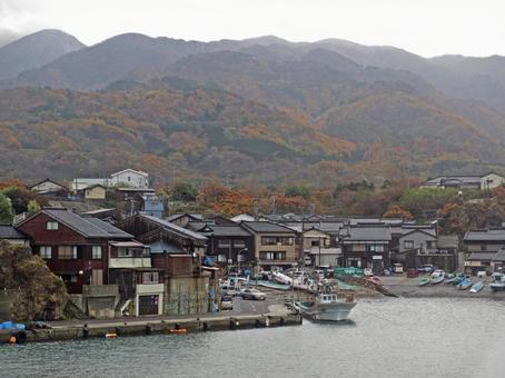 姫津漁港の町並み 姫津漁港の町並み 姫津漁港,姫津,佐渡の写真素材