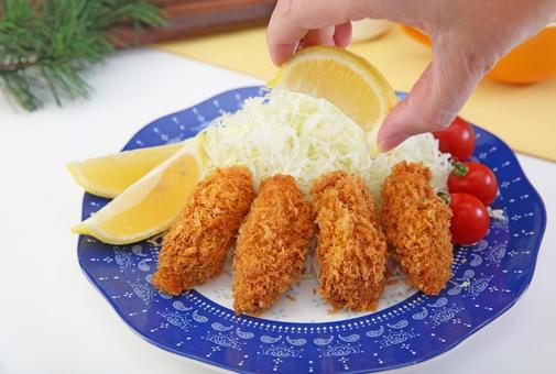 カキフライ カキフライ,揚げ物,フライの写真素材