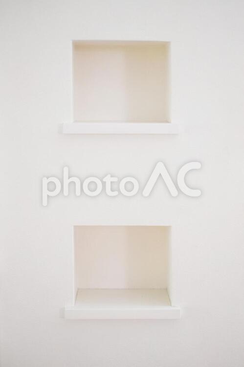 おしゃれな飾り棚収納 飾り棚収納,ミニッチ,壁の写真素材