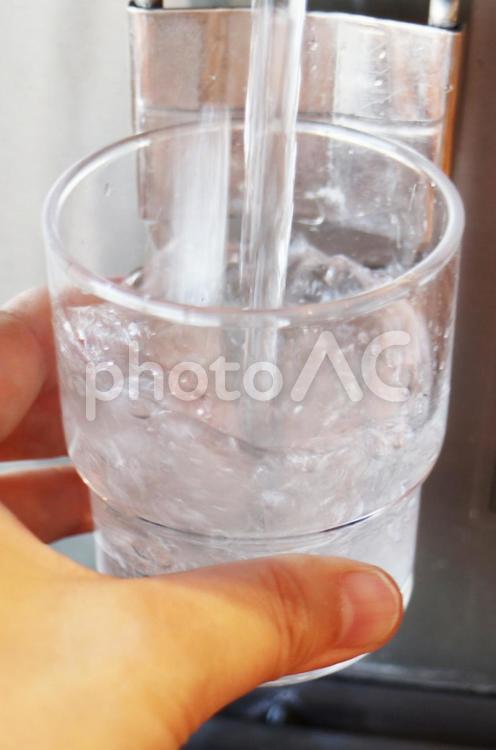 水を注ぐ 水,透明,お冷の写真素材