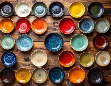 カラフルなスモールボウルの写真