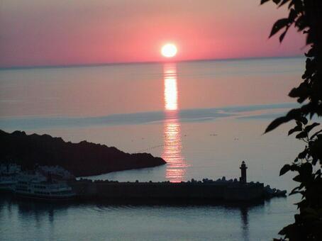 知床 沈む太陽 知床 沈む太陽の写真