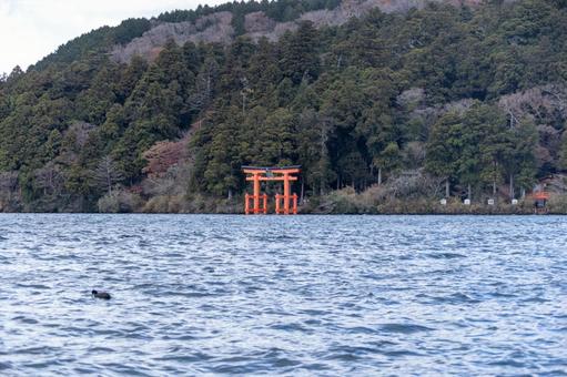 芦ノ湖の平和の鳥居 芦ノ湖の平和の鳥居 芦ノ湖,箱根,鳥居の写真素材
