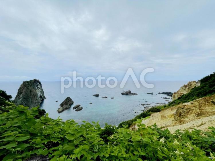 島武意海岸 - 荒々しい自然美 島武意海岸,積丹半島,積丹ブルーの写真素材