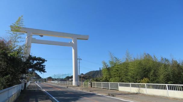 多度大社　大鳥居 多度大社,神社,神社仏閣の写真素材