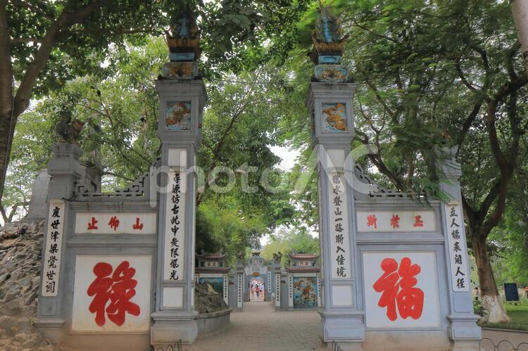 ベトナム　ハノイの玉山祠 ベトナム,ハノイ,ホアンキエムの写真素材