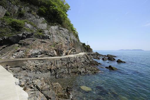 兵庫県赤穂市 赤穂御崎海岸遊歩道 兵庫県赤穂市 赤穂御崎海岸遊歩道 赤穂御崎海岸遊歩道,赤穂御崎遊歩道,歩道の写真素材