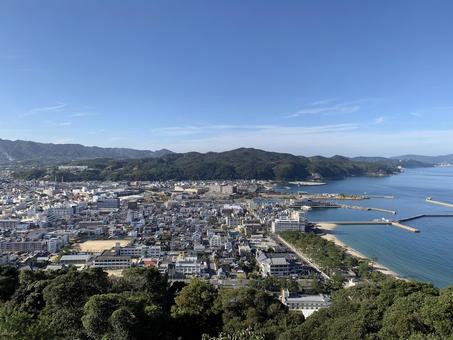 洲本城からの眺め2 洲本城,城址,続日本100名城の写真素材