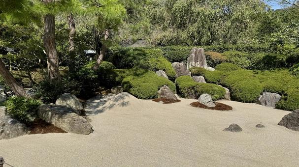 庭園奥 庭園,明月院,寺社仏閣の写真素材