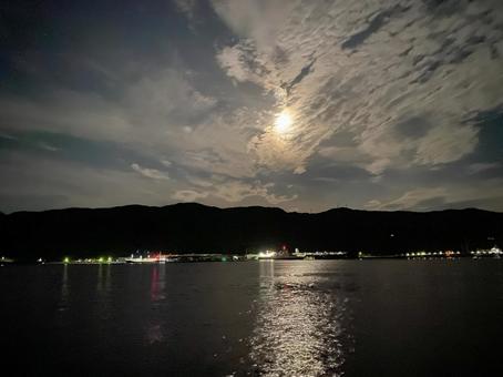 Photo, ferry, wave, mountain, 