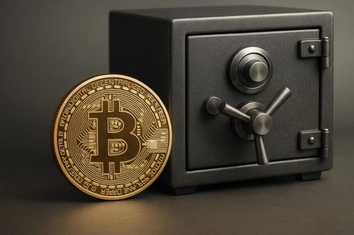 金庫とビットコイン 金庫とビットコインの写真