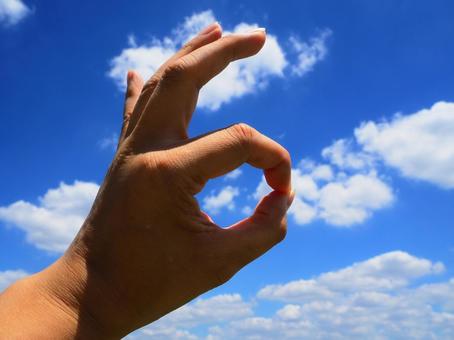 Photo, ok sign, good mark, hand sign, 