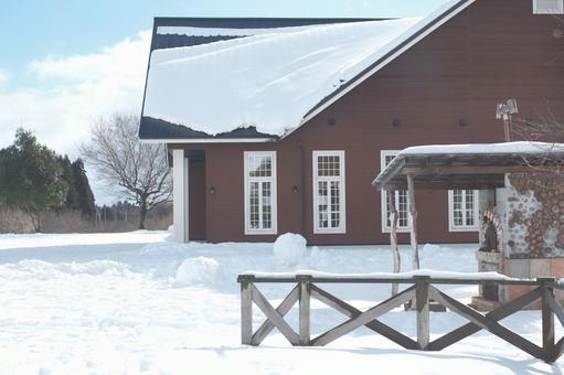 雪景色の中の建物 雪景色の中の建物 雪,冬,雪景色の写真素材