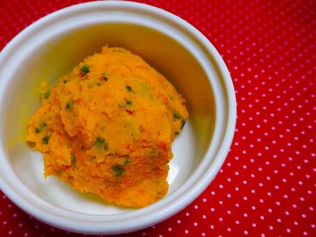 かぼちゃサラダ かぼちゃサラダ,美味しい,食べものの写真素材