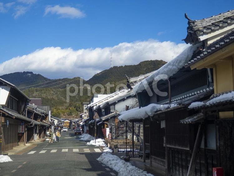 うだつの上がる街並み 美濃市,街並み,うだつの写真素材
