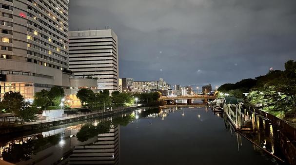 大阪市森之宮の夜景 大阪市森之宮の夜景の写真