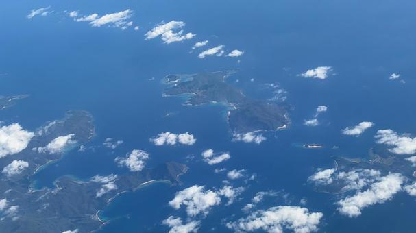 上空から見る日本の島々 1 上空から見る日本の島々 1の写真