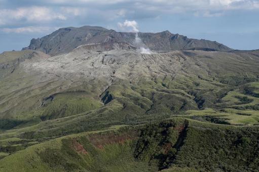杵島岳からの阿蘇山 阿蘇山,活火山,雄大の写真素材