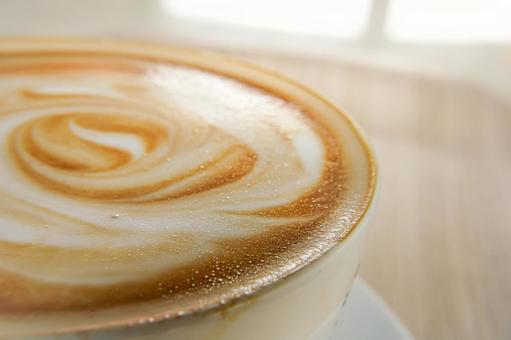 カフェラテの表面 カフェラテの表面 カフェラテ,ラテアート,コーヒーの写真素材