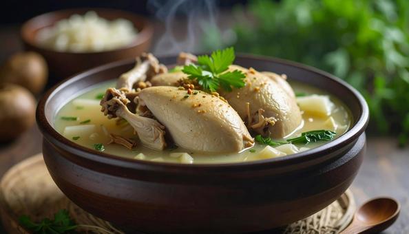 参鶏湯 参鶏湯の写真