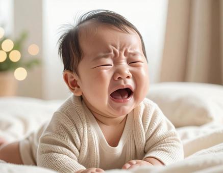 泣く赤ちゃんの写真